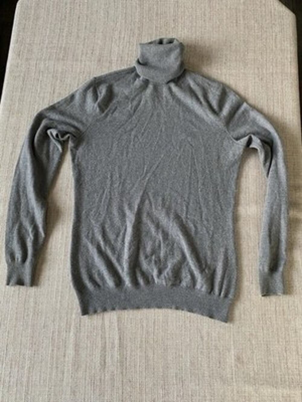 Ralph Lauren 100% Cashmere Turtleneck Sweater Womens Size M Gray Long Sleeve